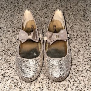 Michael Kors gold glitter flats